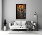 Winged God Glass Wall Art || Designer Collection