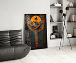 Winged God Glass Wall Art || Designer Collection