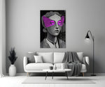 Striped Look Glass Wall Art || Designer Collection