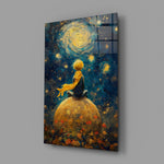 The Little Prince: Starry Night Glass Wall Art || Designer Collection