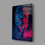 Neon Leopard Glass Wall Art || Designer Collection