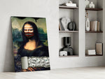 Modern Mona Lisa Glass Wall Art || Designer Collection