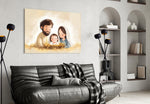 Little Holy Family Glass Wall Art || Designer Collection