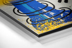 Turkoois hoofd graffiti – Dibond Schilderij