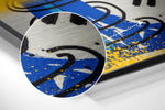 Turkoois hoofd graffiti – Dibond Schilderij