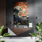 Golven en bloemen – Dibond Schilderij