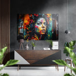 Straat met sproeten vrouw – Dibond Schilderij