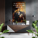 Smoking man met kat citaat poster – Dibond Schilderij