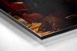 Smoking man met kat citaat poster – Dibond Schilderij