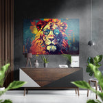 Wijs leeuw – Dibond Schilderij