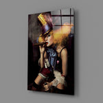 Female Clown Glass Wall Art.
