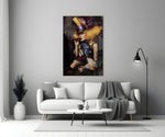 Female Clown Glass Wall Art.