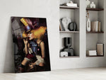 Female Clown Glass Wall Art.