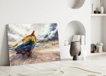 Solo Canoe Glass Wall Art.