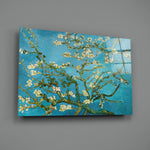White Flowers Glass Wall Art.