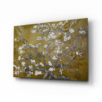 White Flowers Glass Wall Art.