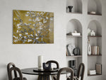 White Flowers Glass Wall Art.