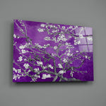White Flowers Glass Wall Art.