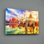 Elephant Glass Wall Art.