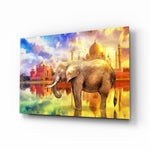 Elephant Glass Wall Art.
