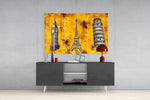Three Towers Glass Wall Art.