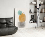 Abstract Shapes Glass Wall Art.