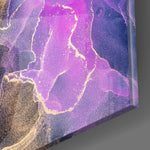 Abstract Depth Glass Wall Art.