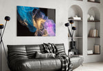 Abstract Depth Glass Wall Art.