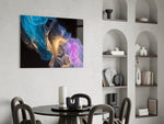 Abstract Depth Glass Wall Art.