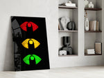 Colored Lips Glass Wall Art.