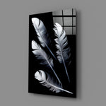Feather Glass Wall Art.