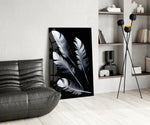 Feather Glass Wall Art.