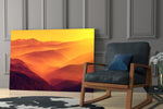 Warm Landscape Glass Wall Art.