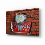 Hot Coffee Glass Wall Art.