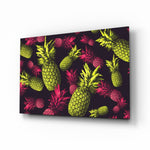 Pineapples Glass Wall Art.