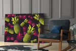 Pineapples Glass Wall Art.