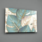 Leaves Glass Wall Art.