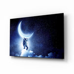 Moon bearer Glass Wall Art.