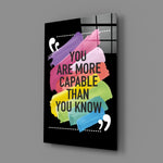 “You Are More Talented Than You Think” Glass Wall Art.