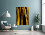 Yellow Story Glass Wall Art.