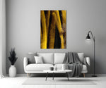 Yellow Story Glass Wall Art.