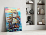 Sailboat Glass Wall Art.