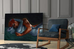 Water And Fire Glass Wall Art.