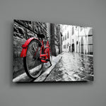 Street and Bicycle Glass Art.