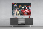 Vibrant Italian Supercar Glass Wall Art