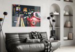Vibrant Italian Supercar Glass Wall Art
