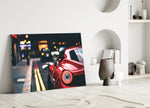 Vibrant Italian Supercar Glass Wall Art