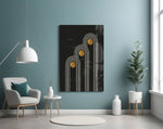 Three Dots Glass Wall Art.