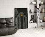 The Dot and Lines Glass Wall Art.