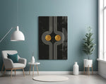 Two Dots Glass Wall Art.